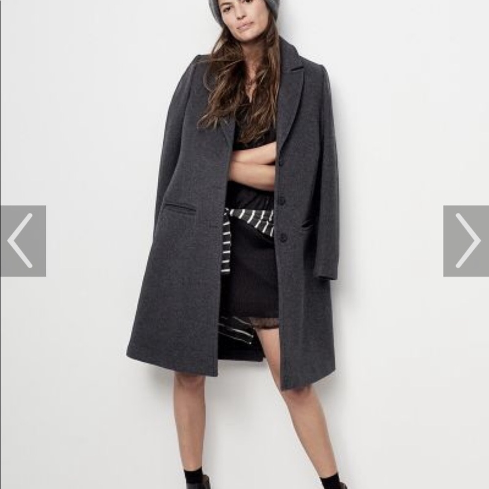 Madewell Gray wool coat 2 xs